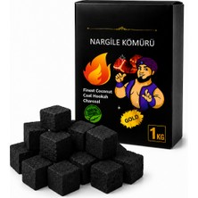 Hazar Gıda %100 Doğal Hindistan Cevizi Kabuğu Küp Nargile Kömürü 1 kg Uzun Süren Yüksek Isı