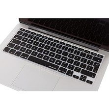 Bg Store MacBook Klavye Koruyucu Uk Iso Ters L Enter – Air 13 A1369/A1466 & Pro A1278/A1425/A1502/A1286/A1398 Uyumlu – Avrupa Ingilizce Ince Silikon Siyah