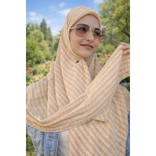 ALDAIYR Jakarlı Pamuk Caz Eşarp 120X120 Pamuk