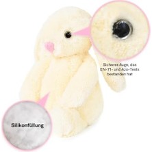 Bg Store Özgüner Oyuncak Peluş Tavşan 40 cm Uzun Kulaklı Yumuşak Uyku Arkadaşı, Ponçik Sarkık Kulaklı Doldurulabilir Tavşan Oyuncak