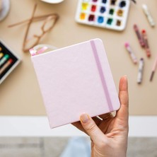 Hepta Collection 12X12 cm Sert Kapak 80 Yaprak 140 Gr. Eskiz Defteri - Sketch Book - Pembe