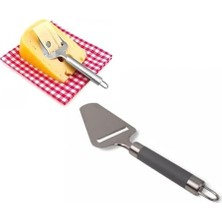 Bg Store Paslanmaz Çelik Silikon Saplı Peynir Spatulası | Silikon Saplı Peynir Rendesi – Şık ve Fonksiyonel Sunum Aracı