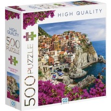 Bg Store Manarola Köyü 500 Parça 2,2mm Kalınlık 33X48CM Profesyonel Hobi Puzzle Yapboz Serisi