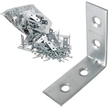 Nacario (25 Adet) Metal Köşebent 40X40X15 mm Ince L Demiri Gönye Mobilya Duvar Sabitleme Bağlantı Aparatı