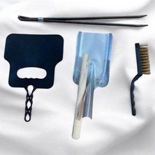 Yılmaz Nargile Mangal Barbekü Izgara 4lü Set ,plastik Yelpaze ,kömür Köz Maşası, Tel Fırça,soba Şömine Mangal Kürek