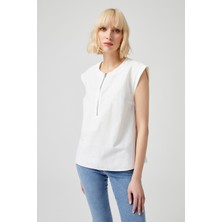 NaraMaxx Fermuarlı Poplin Bluz