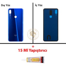 Arsking Xiaomi Redmi Note 7 Neptün Mavisi Arka Pil Kapağı Batarya Kapağı Lazer Kesim + B-7000 Yapıştırıcı