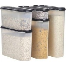 Tupperware Oval Set 5 Li Siyah Kapak