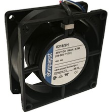 Ebmpapst 8318/2H Dc Aksiyel Fan 48V 80X80X32MM Bilyalı Yatak Takometreli Yüksek Performans
