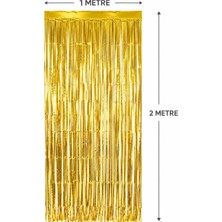Belirtilmemiş Gold Metalize Parti Perdesi 100X200 cm – Kapı Arka Fon Perdesi