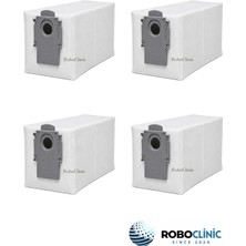 Roboclinic Roborock Qrevo Curv 2 Pro Robot Süpürge Uyumlu Yedek Parça Toz Torbası 4 Adet