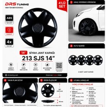 Drs Tuning Citroen Uyumlu 14 Inc Kırılmaz Parlak Siyah Jant Kapağı 1 Takım 4 Adet NO:213