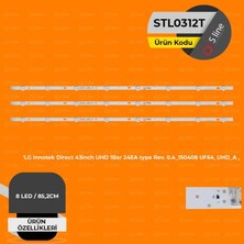 Renas Store Lg Innotek Dırect 43" UHD 1bar 24E A Type Rev. 0.4 Tv LED Bar