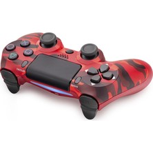 Uravas Store Gamepad Ps4 Uyumlu - Kırmızı Kamuflaj ND400O