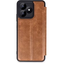 Renas Store Realme Note 50 4g Kılıf Flip Cover - Taba