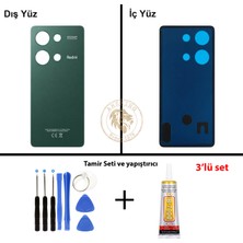 Arsking Xiaomi Redmi Note 13 Pro 4g Orman Yeşili Arka Pil Kapağı Batarya Kapağı + Yapıştırıcı ve Vida Seti