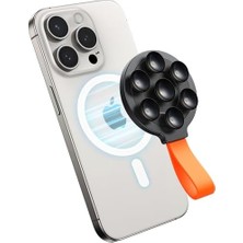 Bg Store Manyetik Vantuz Telefon Montajı, Magsafe Için Silikon Telefon Kılıfı Kavrama Standı Tutucu, Eller Serbest Ayna Duş Telefon Tutacağı Dağı Fit iPhone 16 Pro Max, Tiktok Creator|videolar|
