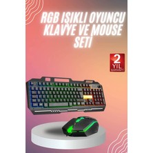 Renas Store Rgb Işıklı Gaming Oyuncu Klavye Q Klavye Mouse Hediyeli