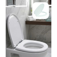 Renas Store Universal Klozet Kapak Seti Kaydırmaz Alt Yüzey Kolay Temizlik Banyo Aksesuarı
