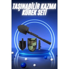 Renas Store Pusulalı Katlanabilir Kazma Kürek Kamp Seti Kamp Küreği Portatif Çantalı