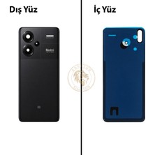 Arsking Xiaomi Redmi Note 13 Pro Plus 5g - Lensli Gece Siyahı Arka Pil Kapağı Batarya Kapağı Back Cover