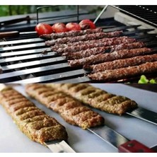 Yılmaz Nargile Adana Kebap Kıyma Şişi 55 cm Genişlik 2 Cm,2 mm Kalınlık - 15 Adet Silme Kıyma Şişi Kebap Şişi