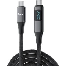 Bg Store 240W USB 3.1 Gen2 10GBPS E-Mark Çipli LED Display Ekranlı 4K 60Hz Görüntü ve Type-C Hızlı Şarj Kablosu 1.25 Metre