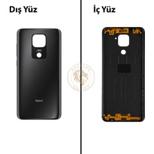 Arsking Xiaomi Redmi Note 9 Onix Siyahı Arka Pil Kapağı Batarya Kapağı Lazer Kesim Back Cover