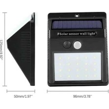 Ematcrt Mey Ithalat® Güneş Enerjili Sensörlü Duvar Lambası Bahçe Lamba Suya Dayanıklı Bahçe Aydınlatma