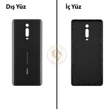 Arsking Xiaomi Mi 9t Karbon Siyahı Arka Pil Kapağı Batarya Kapağı Lazer Kesim Back Cover
