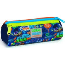 Hepta Collection Coral High Saks Grafiti Üç Bölmeli Kalem Çantası - Erkek Çocuk