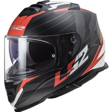Ls2 Storm 2 Nerve Mat Siyah-Kırmızı Kask