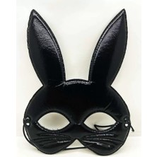 Renas Store Siyah Renk Kumaş Malzemeden Imal Eva Tavşan Maskesi 19X15 cm