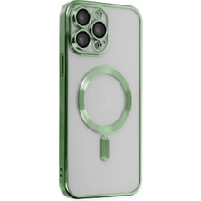 Renas Store Newface Iphone 13 Pro Max Kılıf Kross Magneticsafe Kapak - Koyu Yeşil
