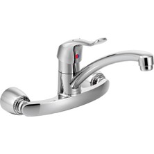 Moen 8713 Commercial M-Dura Wall Mount Kitchen Faucet 1.5 Gpm, Chrome