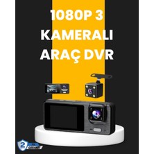 Renas Store Çok Açılı Araç Içi Dvr | Ön Iç Arka Kamera Döngü Video Kaydı
