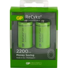 GP Recyko C Size 2200 mAh Orta Boy Pil 2li