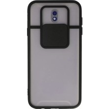 Renas Store Samsung Galaxy J7 Pro / J730 Kılıf Palm Buzlu Kamera Sürgülü Silikon - Siyah