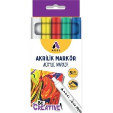 Bg Store Akrilik Markör 5'li, Klasik Renkler