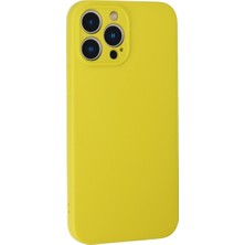 Kap Kaç iPhone 13 Pro Kılıf Nano Içi Kadife Silikon - Sarı