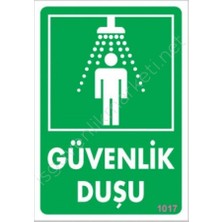 Kap Kaç Güvenlik Duşu Uyarı Levhası 17,5X25 KOD:1017