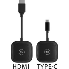 Mtl Kablosuz Görüntü Aktarıcı Type-C - 1080P 60Hz, Usb-C Tx-Rx, Tak Çalıştır, Tv-Pc Bağlantı Kiti