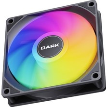 MarkEntegra Dark 12CM Sessiz Kasa Fanı 1200RPM 36CFM Frgb Aydınlatma Özelliği ile Etkili Soğutma