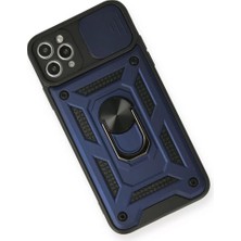 Renas Store Newface Iphone 11 Pro Max Kılıf Pars Lens Yüzüklü Silikon - Lacivert