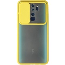 Magicool Xiaomi Redmi Note 8 Pro Kılıf Palm Buzlu Kamera Sürgülü Silikon - Sarı