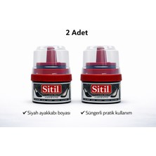 TeknoKapsül Sitil Classic Ayakkabı Boyası Siyah Parlatıcı Süngerli 2 Adet
