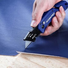 Bg Store WP211008 Profesyonel Katlanır Çok Amaçlı Rötuş Maket Bıçağı + 10 Adet Yedek Bıçak