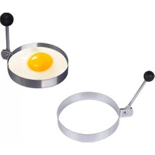 Renas Store Metalik Daire Şeklinde Metal Omlet Yumurta ve Krep Kalıpları