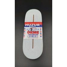 Nacario Beyaz - 3cm Paça Lastik Yassı Geniş 10MT. (5440)