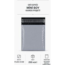 Nemere Gri Cepsiz Mini Boy Kargo Poşeti 17X25+4 cm 250 Adet